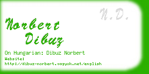 norbert dibuz business card
